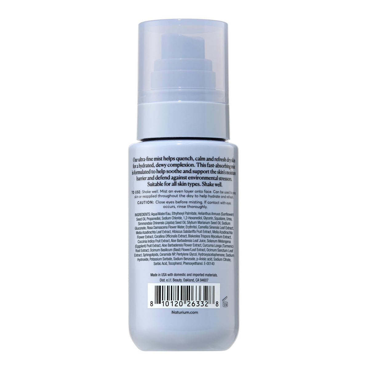 Naturium Barrier Bounce Mist, Hydrating Skincare with Urea, Squalane, Plant-Derived Ceramide & Aloe, 100 mL / 3.4 fl oz