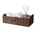 Rattanzenith Brown Toilet Tank Basket, Back of Toilet Bathroom Storage