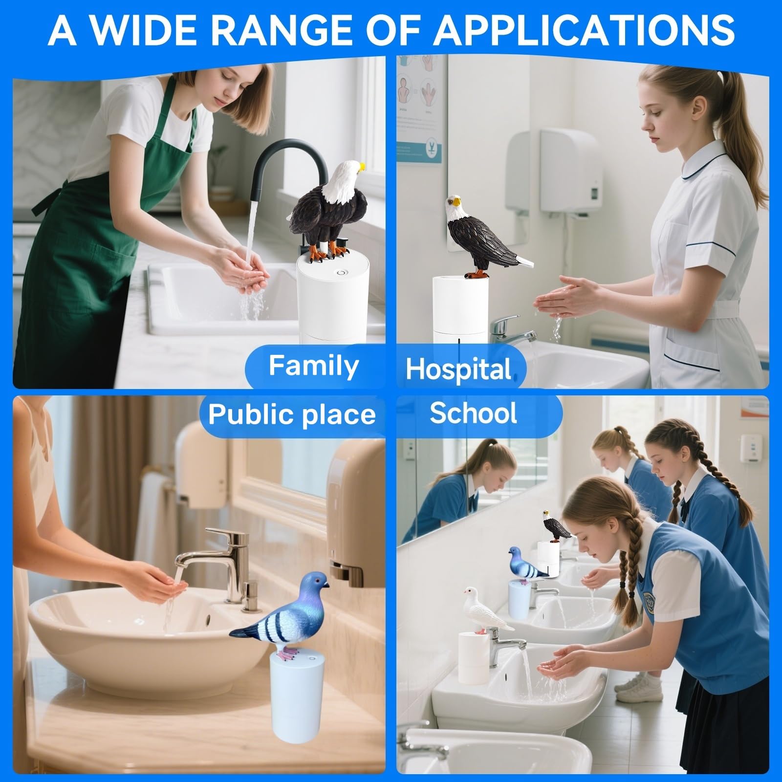 Bald Eagle Automatic Foam Soap Dispenser for Bathroom Kitchen