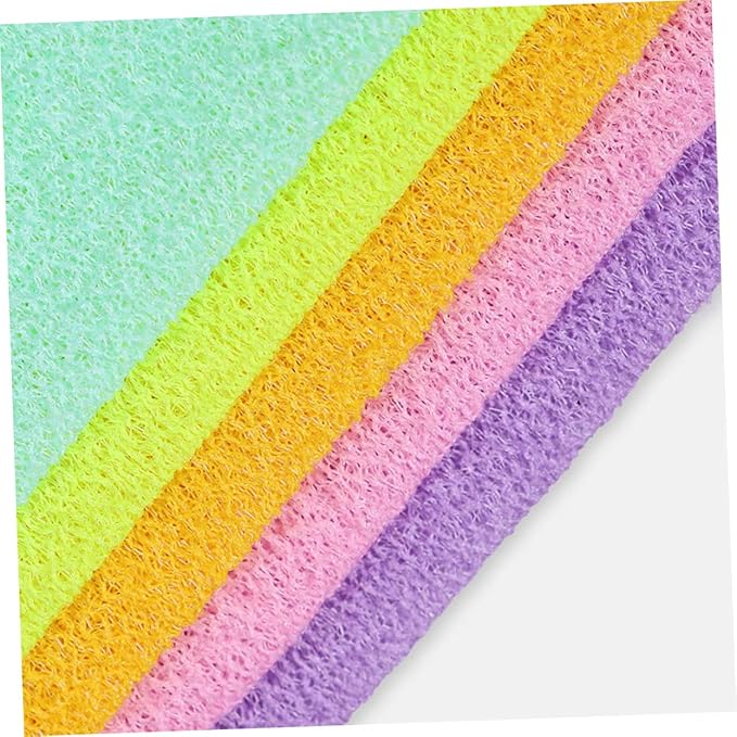 BIUDECO 4pcs Exfoliating Back Scrubber Strap Body Washer for Deep Cleansing and for All Skin Types Effortless Reach and Enhanced Cleaning Effect Vibrant Colors Included