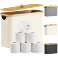Lifewit Toilet Paper Storage Holder, Large Stand Basket, 23L, White
