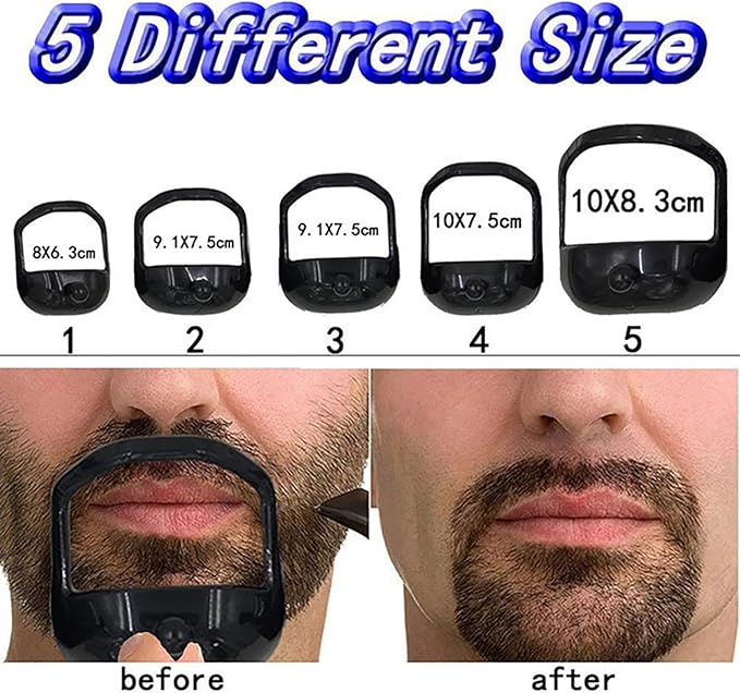 Men's Beard Shaper Beard Grooming Tools Mustache Grooming Tool Beard Shaving Template Beard Shaper Styling Tool Beard Shaping Styling Template Face Hair Styling Templates Beard Shaping Tool for Men