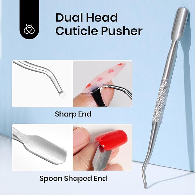 Beetles Nail Glue Remover with Cuticle Tool, 1 Pcs 20ml Press on Nail Remover Non-Acetone Adhesive for False Nail Tips Gentle Formula Not for UV Nail Glue Gel