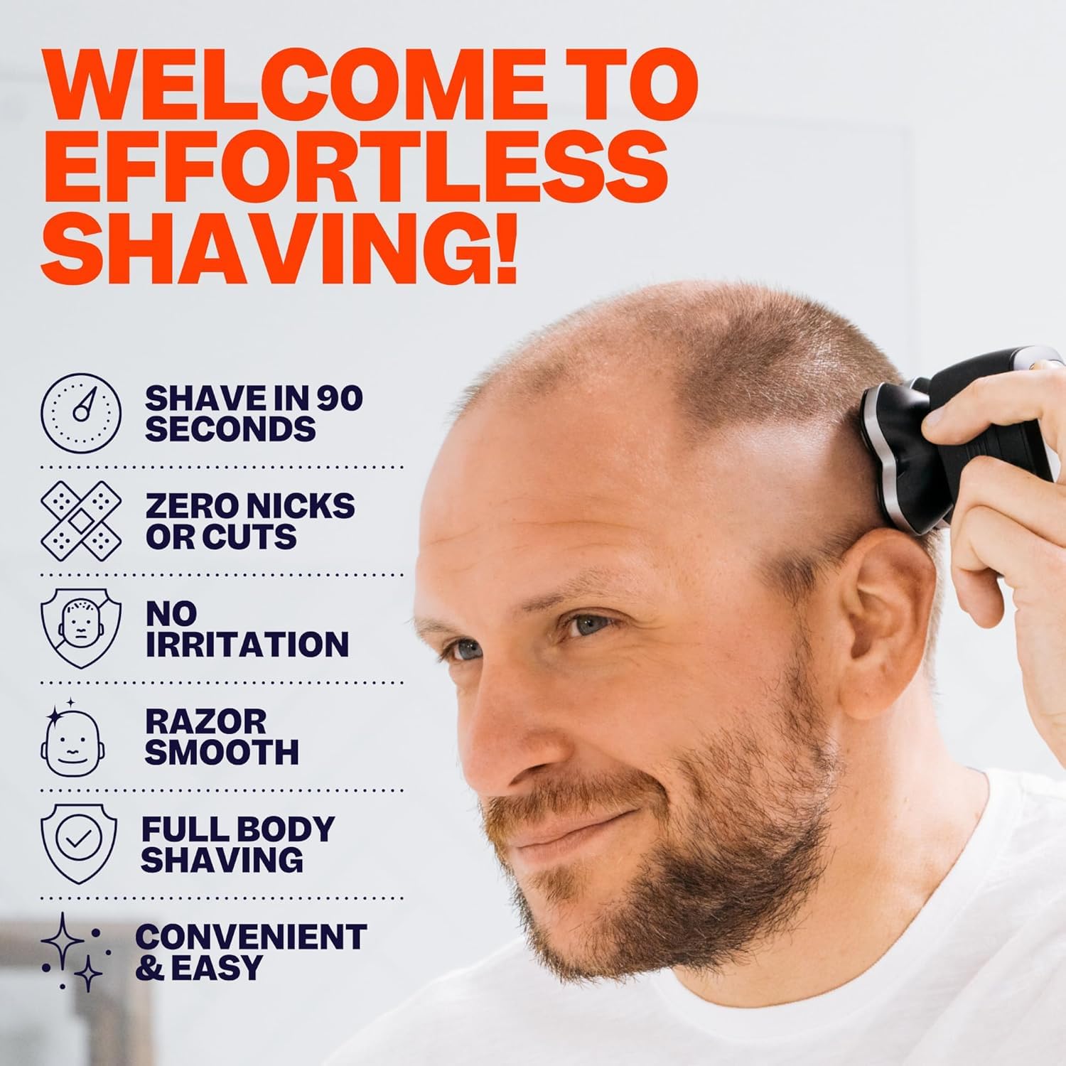 Freebird Electric Head & Body Hair Shaver - Mens Cordless Waterproof Razor with Rotary Blades (FlexSeries Pro, Shaver Kit)