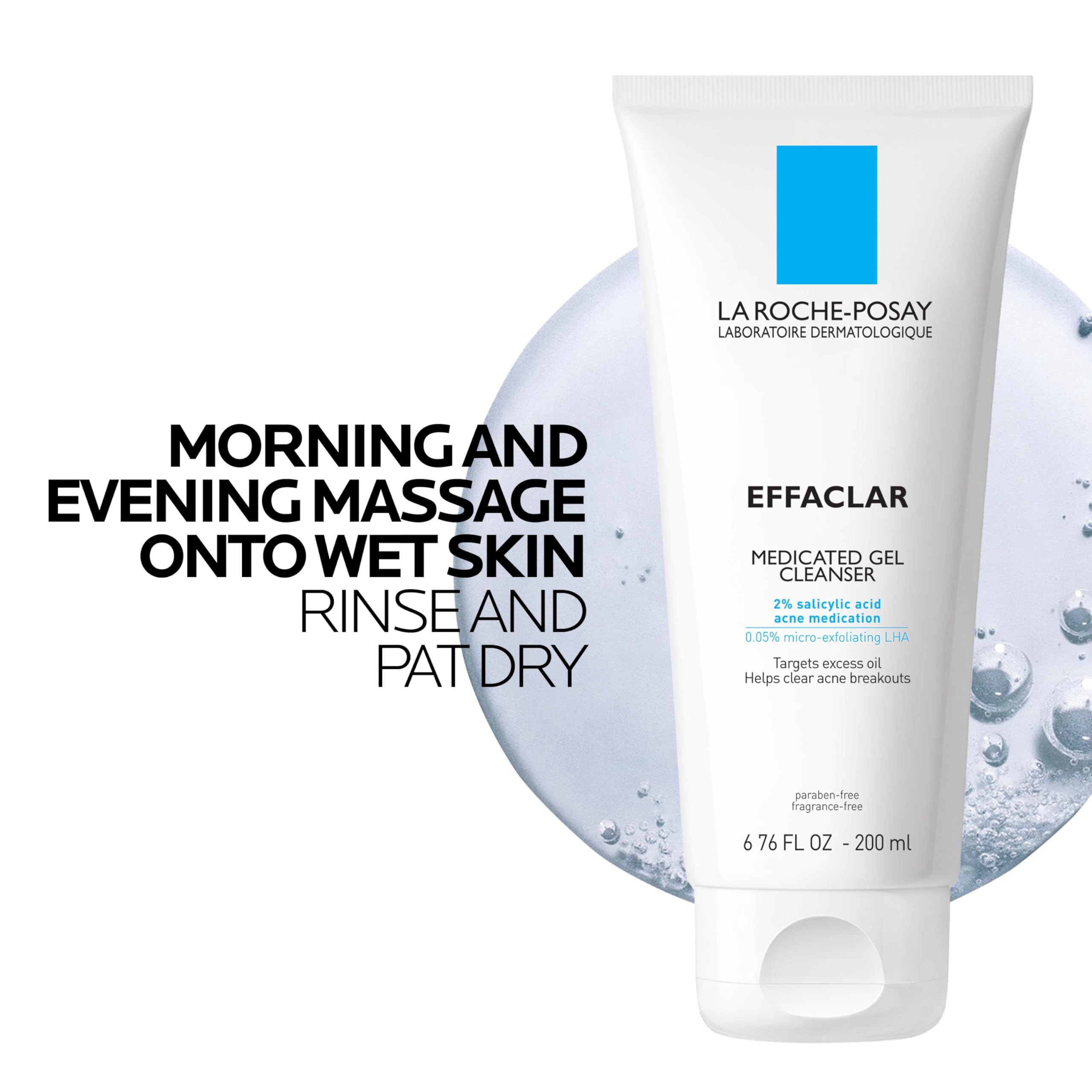 La Roche-Posay Effaclar Medicated Acne Face Wash with Salicylic Acid, 1.7oz
