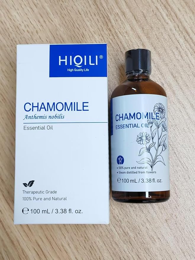 HIQILI Chamomile Essential Oil for Skin & Hair, Diffuser, DIY Candles
