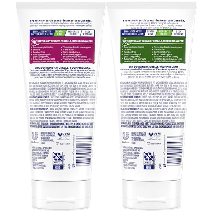 St. Ives Face Scrub, Exfoliant Variety 2-Pack – Avocado & Honey + Rose Water & Aloe Vera Microexfoliant for Balanced, Dry & Sensitive Skin