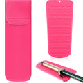 Shappy 2 Pcs Heat Resistant Curling Iron Flat Iron Travel Case,Solid