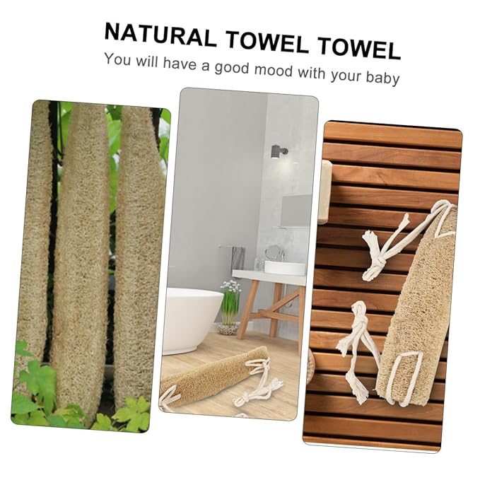 minkissy Exfoliating Back Scrubber Band for Shower Long Strap Loofah Bath Washer Deep Cleanse Skin Pores Breathable Quick Drying for All Body Types