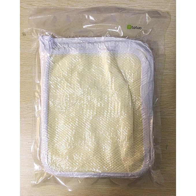 Tatuo 5 Pcs Exfoliating Face and Body Wash Cloths Towel Weave Bath Exfoliating Scrub Massage Bath Cloth for Women and Men, 10.23 x 8.66 Inch(Beige Edge)