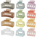 SMKSL 3 Styles Hair Clips for Women Small Medium Big Claw Clips for Thin Thick Hair 12 Pcs Hair Claw Clips Hair Clips Combination Hair Accessories for Women (Ice Cream)