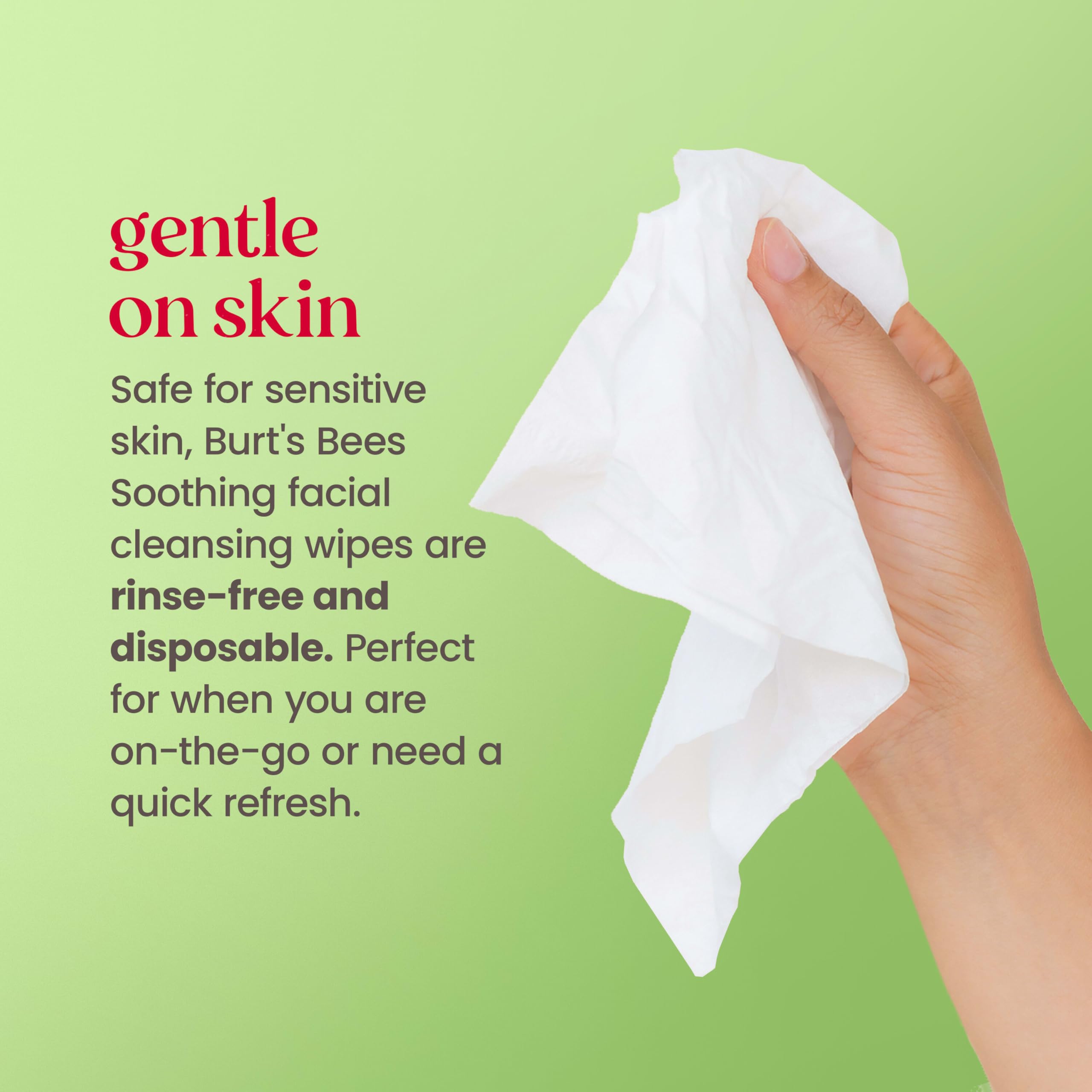 Burt's Bees Soothing Fragrance Free Facial Towelettes with Aloe Vera, 100 Percent Plant Based Cloth Makeup Remover Wipes for Sensitive Skin, 99 Percent Natural Origin Skin Care, 30 ct., Three Pack