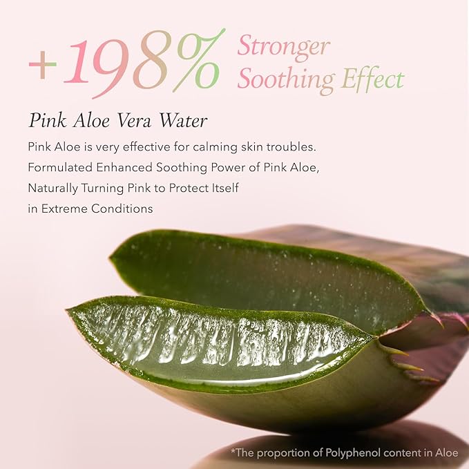 APRILSKIN Pink Aloe Vita Toner | Calms and Soothes Redness, Smoothens, and Controls Excess Sebum | 80% Pink Aloe Vera Water | Hydrating, Non-Sticky | Clean & Vegan Korean Skin care (8.45 fl.oz)