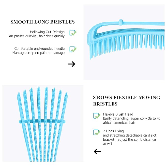 URTHEONE Detangling Brush for Black Natural Hair, 3A-4C Curly Afro Brush