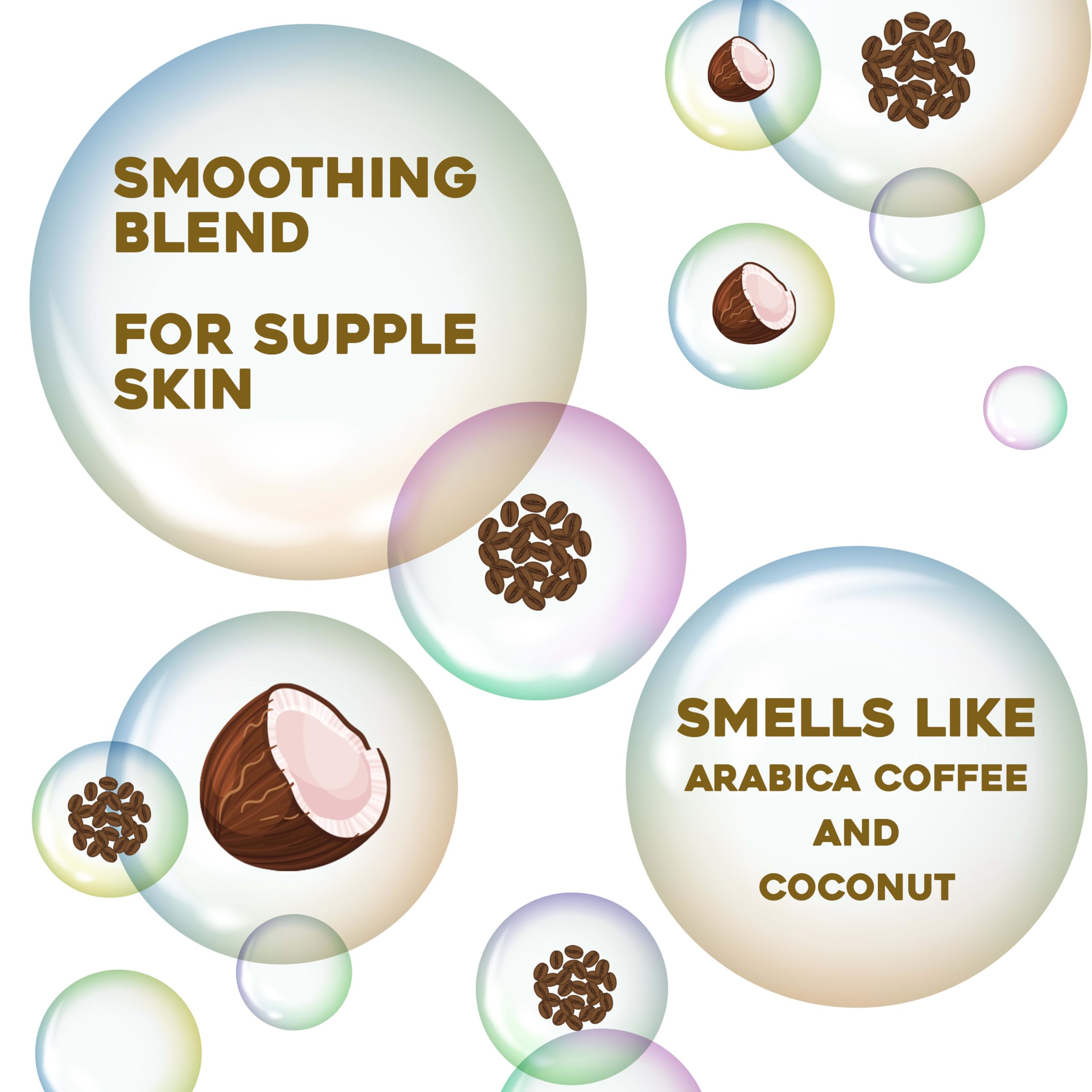 OGX Smoothing + Coconut Coffee Exfoliating Daily Body Scrub with Arabica Coffee & Coconut Oil, Hydrating & Moisturizing Body Wash for Dry Skin, Paraben-Free with Sulfate-Free Surfactants, 19.5 Fl Oz