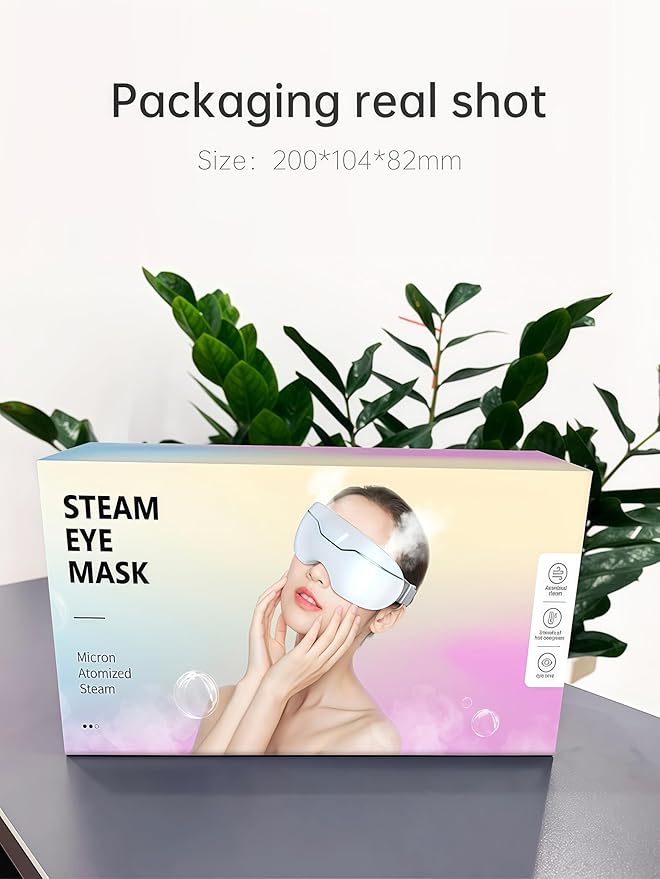 Eye Steamer for Dry Eye, Steam Therapy Mask 2 Levels, Adjustable Steam Eye Massager with Heat, Smart Hot & Cold Nano Mist Eye Moisturizing, Gifts for Women Men Mom Dad