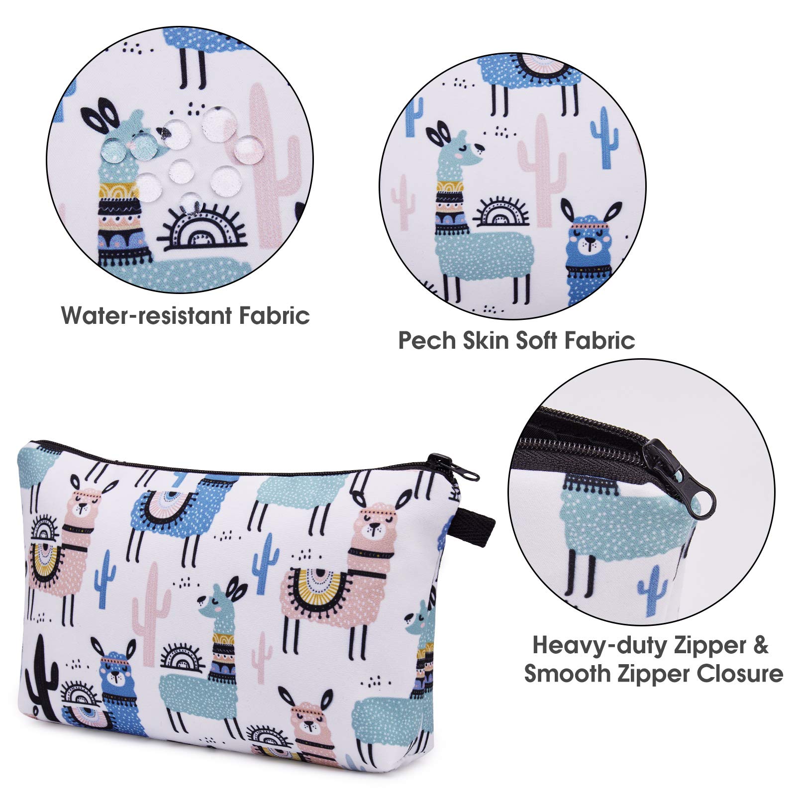 WANDF Small Makeup Bag for Purse, Small Cosmetic Bag for Women
