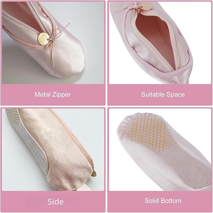 CECKQUE Ballet Pointe Shoe Makeup Bag Dance Recital Gifts for Girls