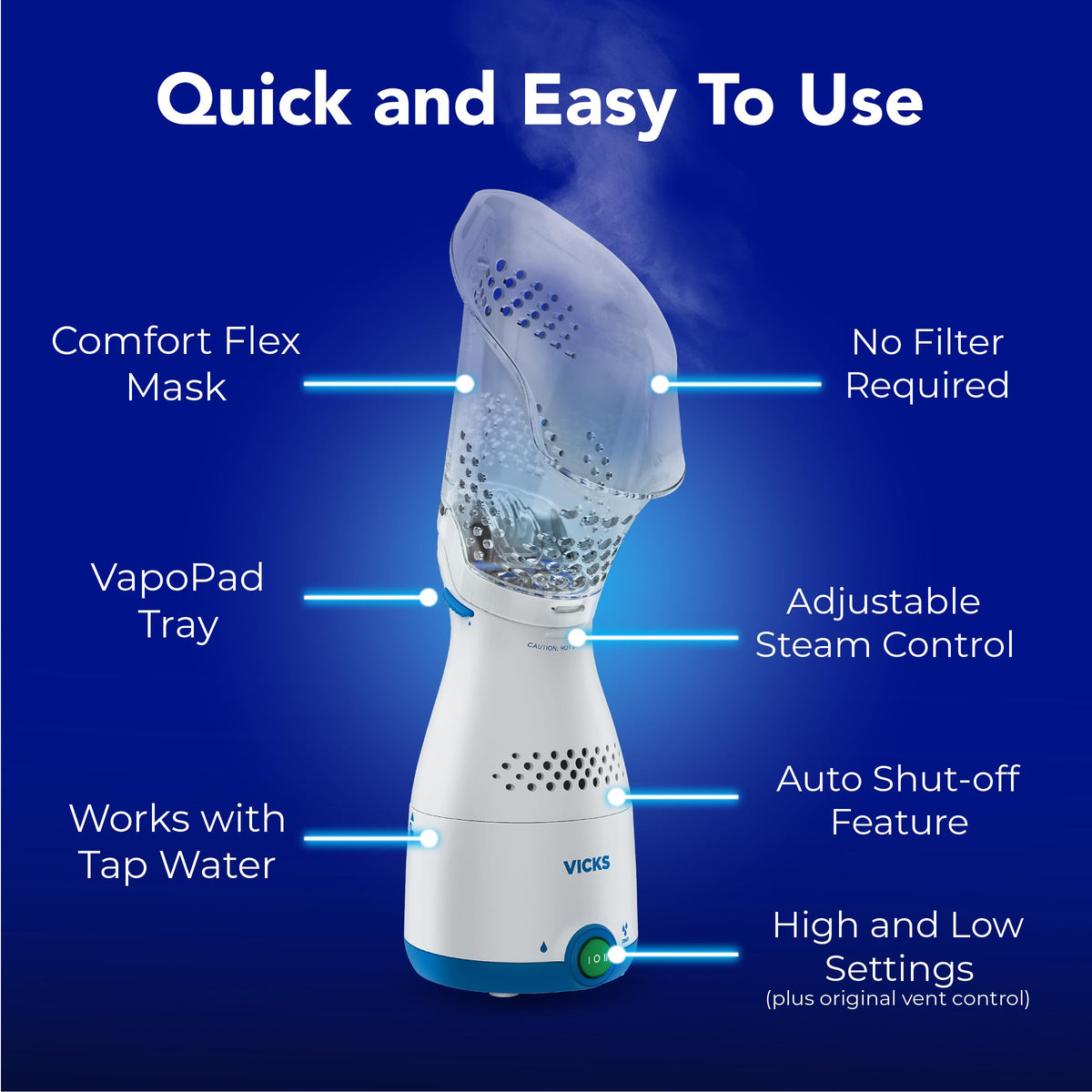 Vicks Sinus Inhaler for Sinus Relief, Works with VapoPads (1 Included)