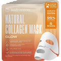 Body Restore Natural Collagen Face Mask – Fathers Day Gift for Dad, Hydrating Skin Care, Birthday Gifts for Women and Men, Self Care Spa Gifts – Glow 5 Pack