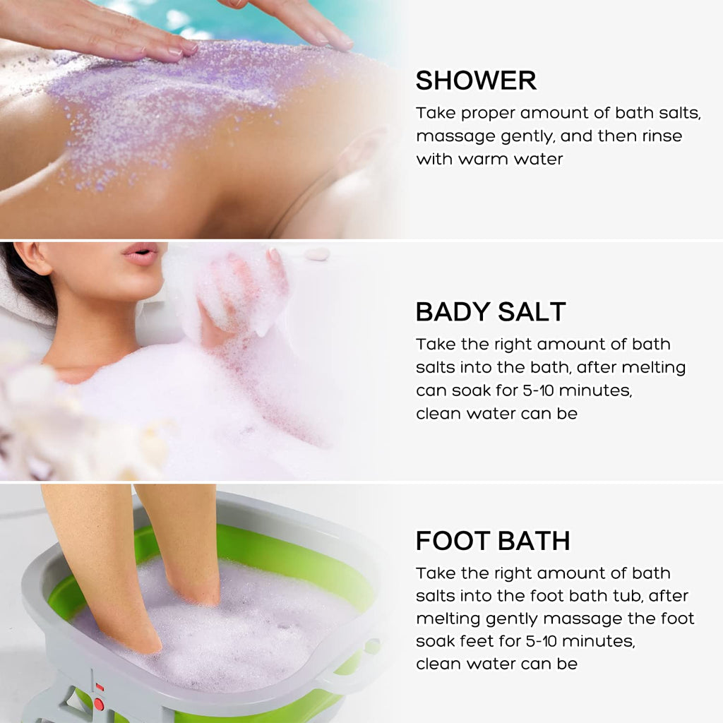 XIWEIOO 40 Packs of Foot Bath soak Salts kit Lavender Epsom Tea Tree Oil