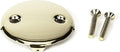 PF WaterWorks PF0965-PBUniversal Bath Tub/Bathtub Drain Double/Two (2) Hole Overflow Face Plate with Matching ScrewPolished Brass