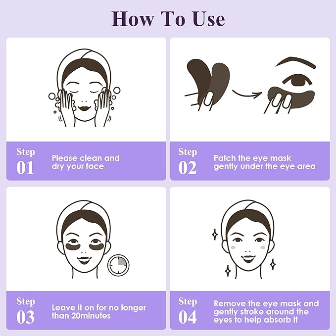 Taimand Under Eye Patches (30 Pairs), Under Eye Mask for Puffy Eyes and Dark Circles, Eye Masks with Collagen, Relieves Pressure and Reduces Wrinkles, Revitalises and Refreshes Your Skin, Lavender