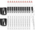 BOHUIZ 12Pcs White Barber Pencil with 2 Sharpener, Magic Hairline Pencils for Lineup Beard Shaping Beard Guide Pen Barber Chalk for Beards Hair Makeup Design for Men