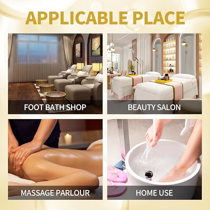 nbc BeautiLab Pedicure Kit Foot Soak Set: Bubble Salt, Sugar Scrub, Massage Mask, Massage Lotion in a Box, 4 Step Foot Spa Kit for Dry Feet,Tired Feet (3 Set Honey flower)