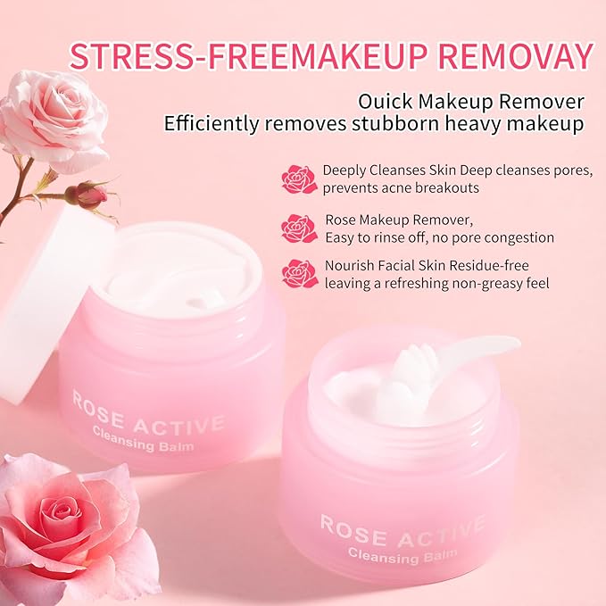 GUOYAOLIFU Makeup Melting Cleansing Balm for Face,Deep Cleansing Facial Balm for Women,Hydrating Makeup Remover Cream,Oil Control,Deep Cleanser,All Skin Types (3.3oz)