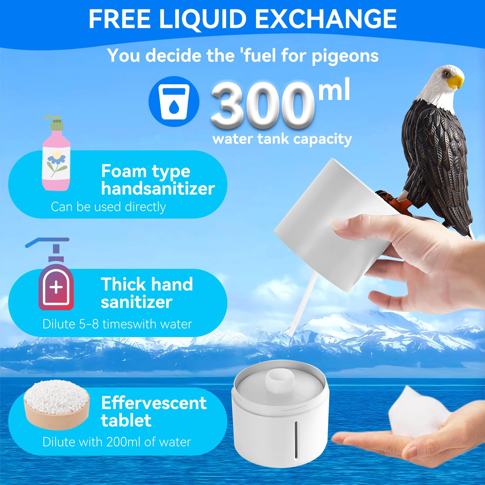 Bald Eagle Automatic Foam Soap Dispenser for Bathroom Kitchen
