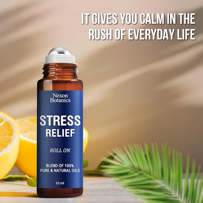 Stress Relief Essential Oil Roll-On 10 ml for Aromatherapy and Relaxation