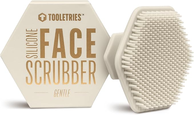 TOOLETRIES Silicone Face Scrubber, Facial Cleansing Brush - Sand