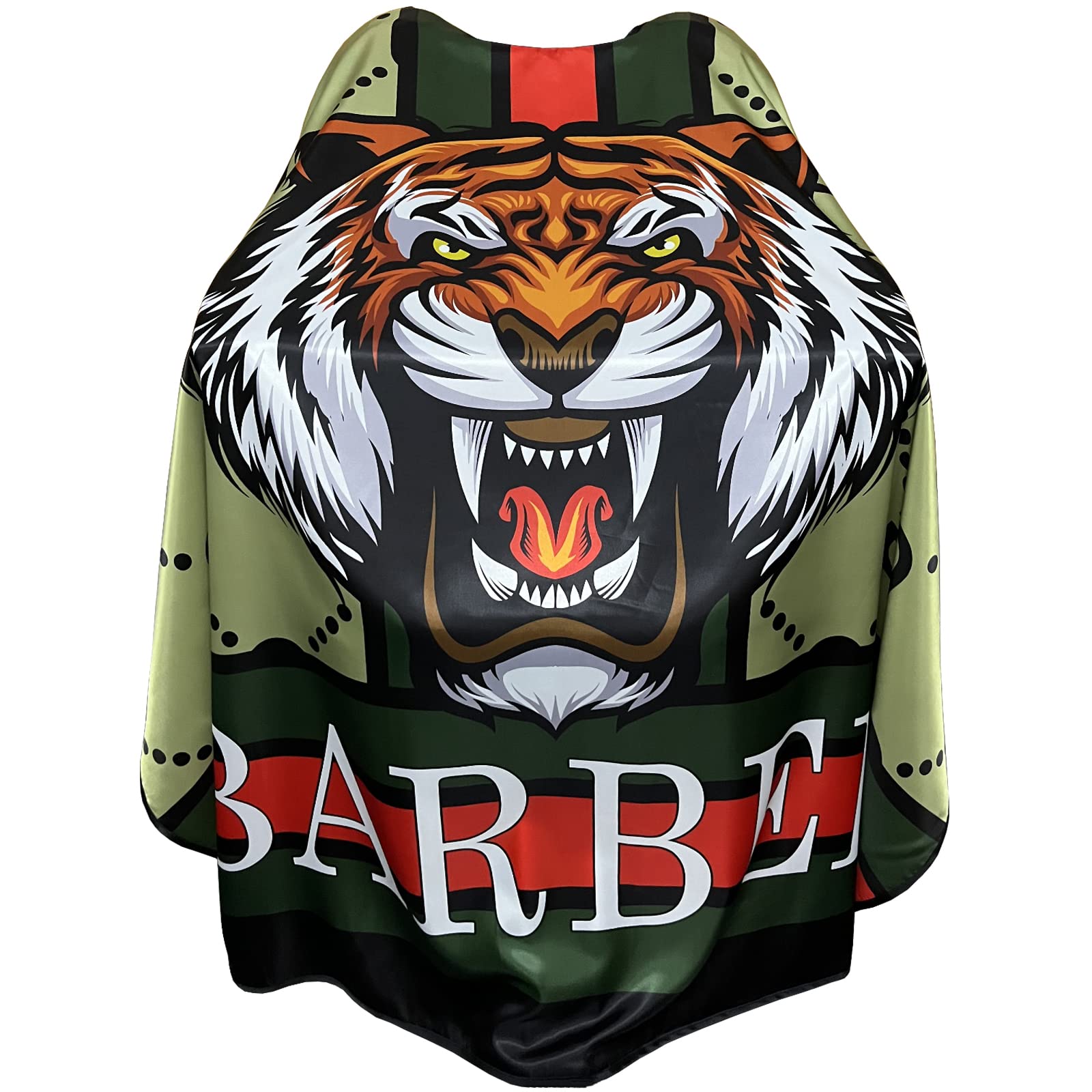 CapeshionPro Barber Capes Hair Cutting Capes Salon Stylist Capes with Snaps Waterproof Professional Large Barber Hairdresser Gown Cape- 63”× 56”(TIGER)