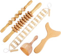 OYHMC Wood Therapy Massage Tools Professional Maderoterapia Kit Body Sculpting Tools for Lymphatic Drainage and Anti-Cellulite.Wood Massager Roller Rpoe for Back and Muscle Pain Relief (5pcs)