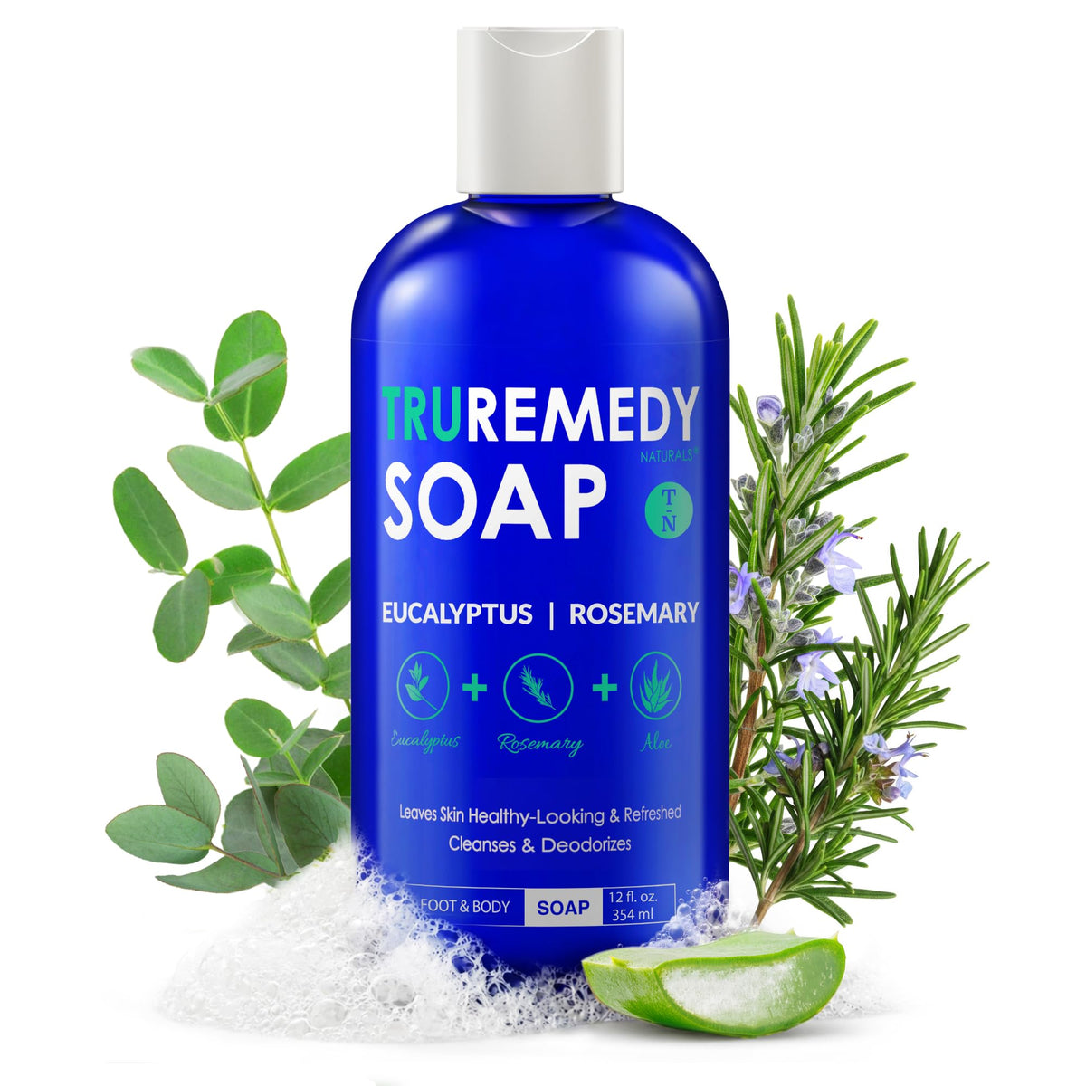 Truremedy Naturals Body Wash, Fragrance Free (12oz)