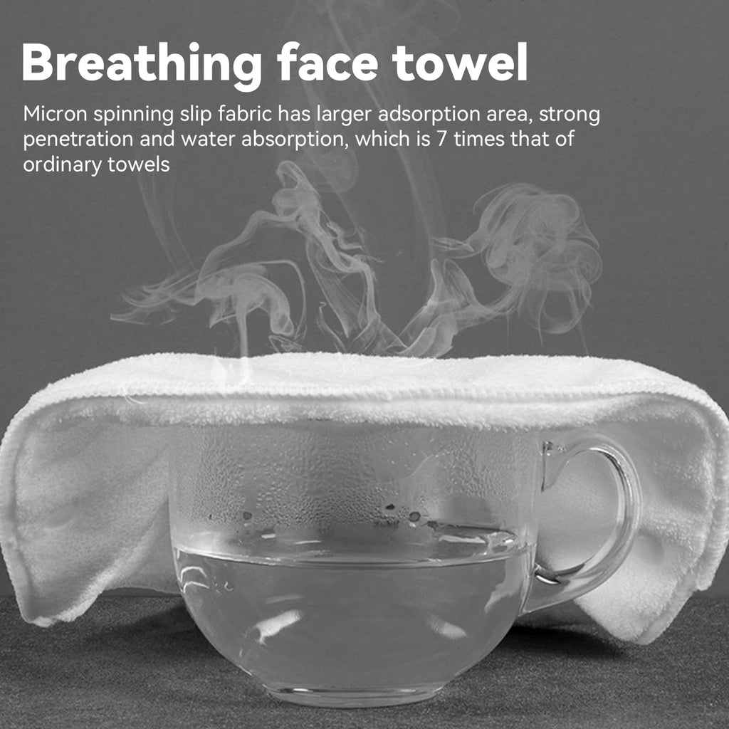 Angzhili 2 Pcs Hot Compress Reusable Face Towel Mask,Hot Cold Facial Steamer Towel Soft Coral Fleece Face Mask for Home and Beauty Salon,Spa Towel Moisturizing Skin Care