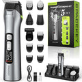 Beard Trimmer for Men, All in One Mens Grooming Kit, Stainless Steel Blade Cordless Hair Clippers, 150-Min Long Runtime, IPX7 Waterproof, 3 Speeds Adjustable Body Hair Trimmer for Nose, Ear, Face