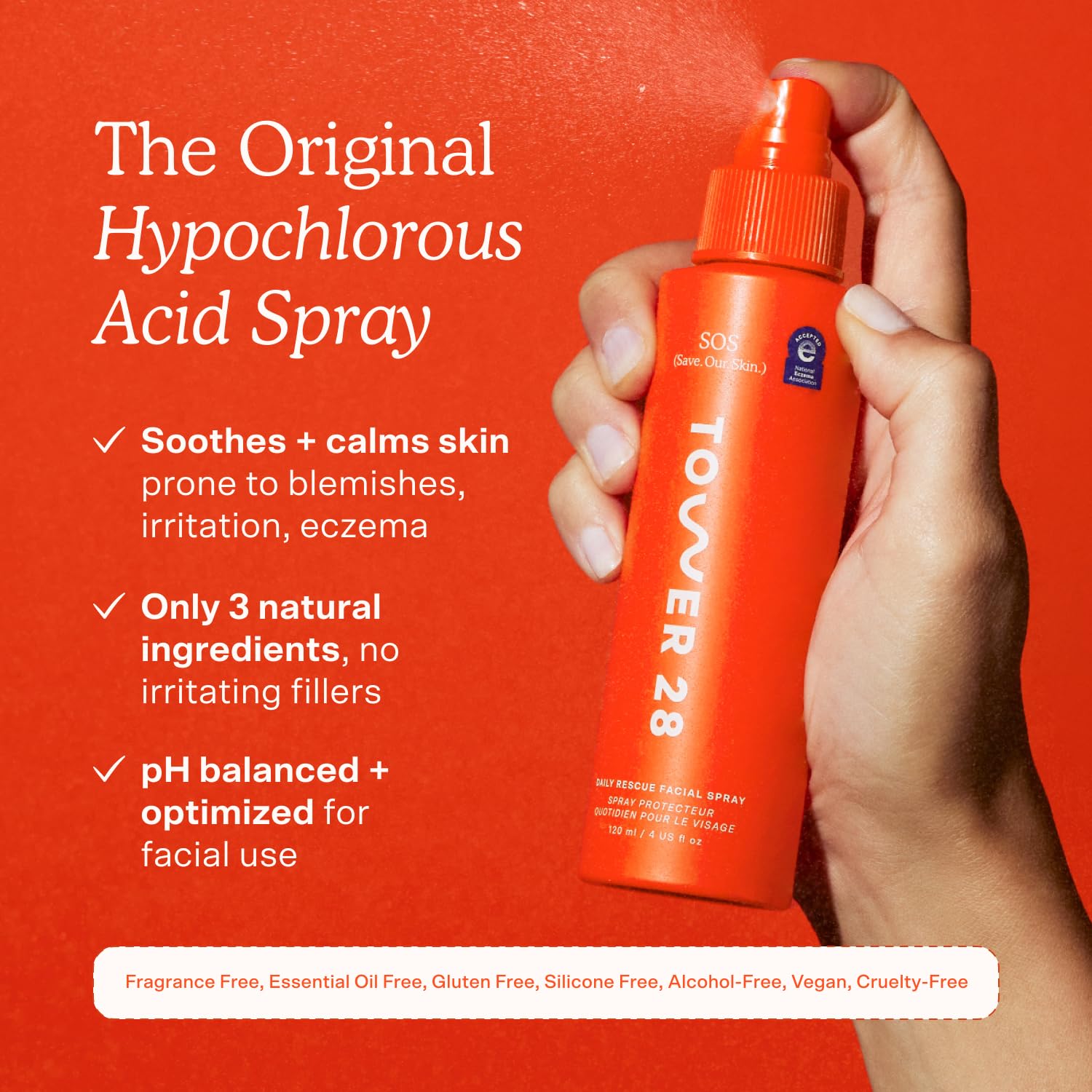 Tower 28 SOS Daily Rescue Soothing Hypochlorous Acid Spray for Face (2 ct)