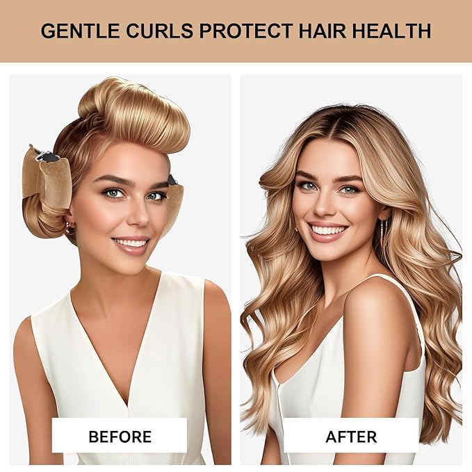 Togayu Heatless Curls Overnight Hair Care Set - Jumbo Velvet Hair Curlers