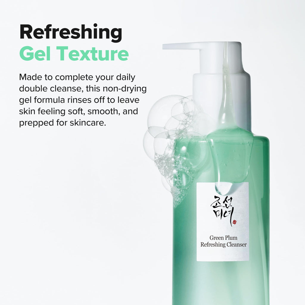 Beauty of Joseon Green Plum Refreshing Cleanser Gel Type Deep Pore Cleansing, Face Cleansers for All Skin Types, Korean Skincare 100ml, 3.38 fl.oz