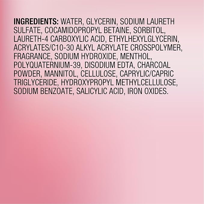 Bioré Rose Quartz + Charcoal Daily Purifying Cleanser, Oil Free Facial Cleanser Energizes Skin, Dermatologist Tested and Cruelty Free, 6.77 oz