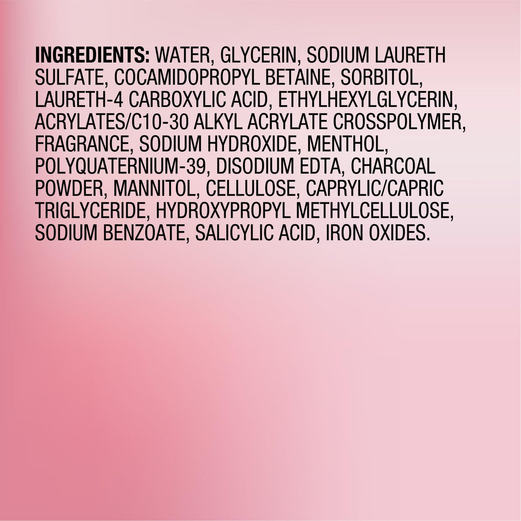 Biore Rose Quartz + Charcoal Daily Purifying Cleanser, Oil Free, 6.77 Oz