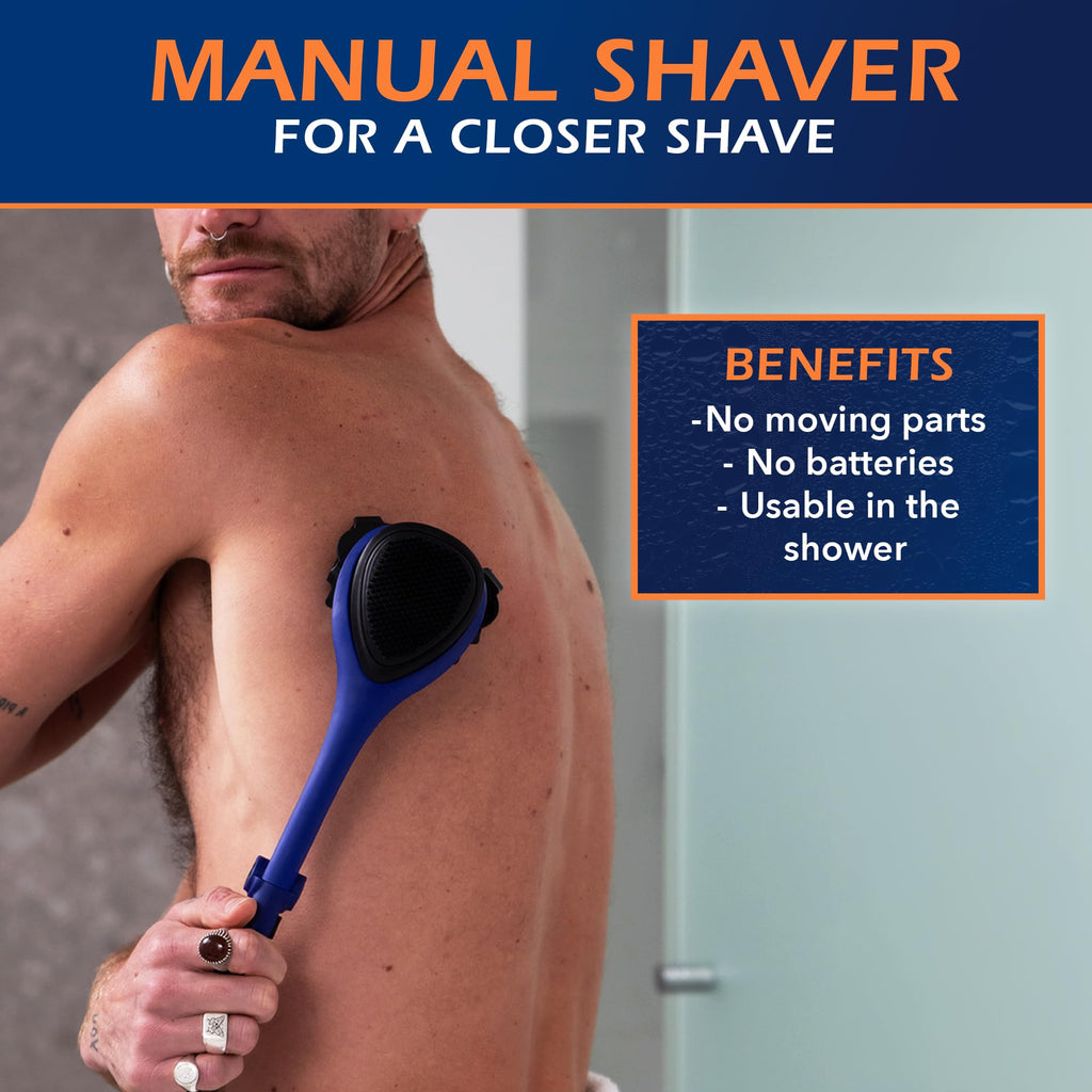BakBlade 2.0 Elite Back Shaver for Men With Silicone Handle For Grip