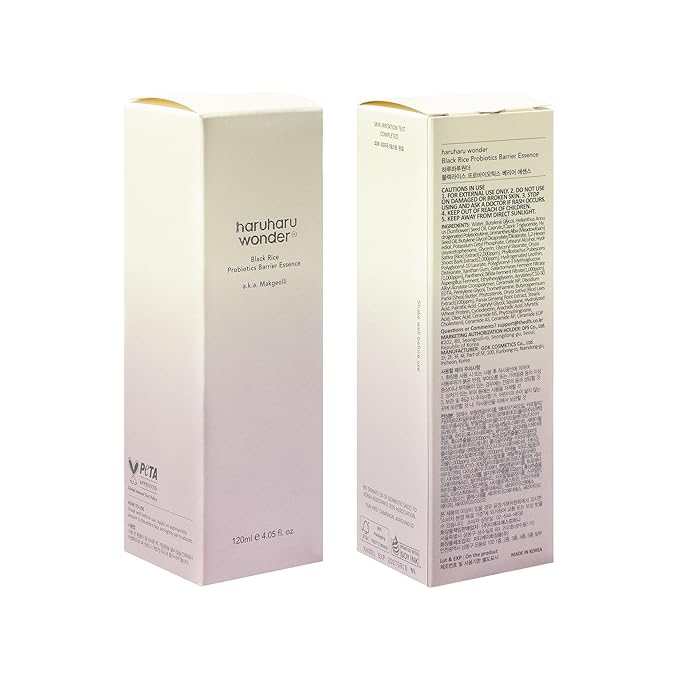 haruharu Wonder Black Rice Probiotics Barrier Essence, 4.05 fl.oz, Skin Flooding & Layering, Strengthens Skin Barrier, Moisturizes, Glowy Radiant Skin, Non-Comedogenic, Vegan Korean Skincare