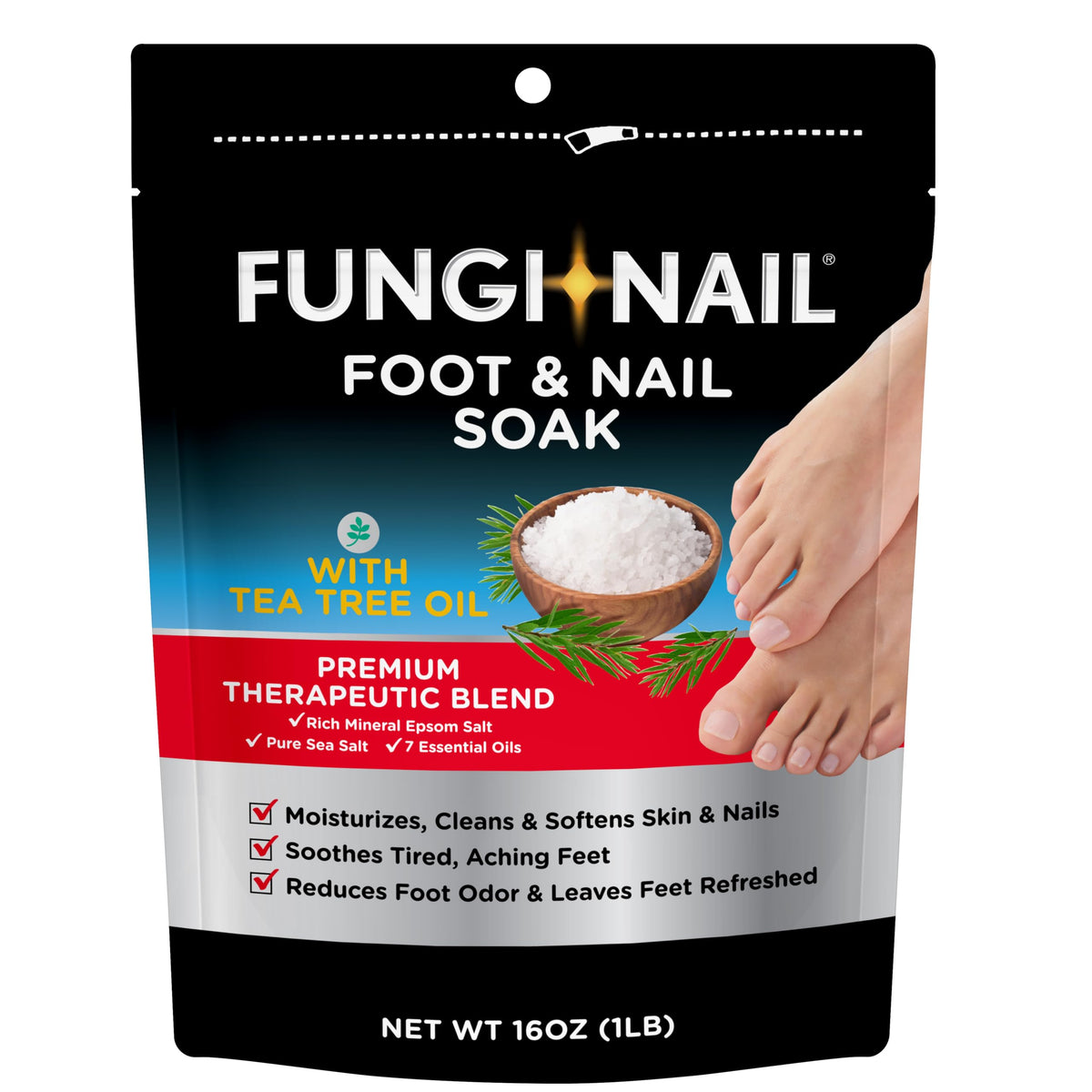 Fungi-Nail Foot & Nail Soak, Tea Tree Oil Foot Soak, 1 Pound