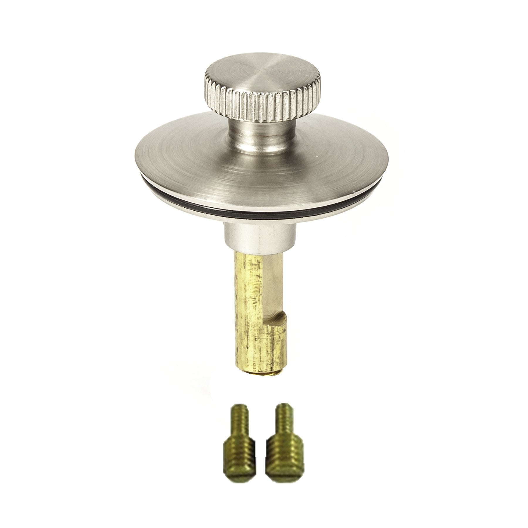 Lift n Turn, (Twist Close) Bath Tub/Bathtub Drain Stopper Includes 3/8" and 5/16" Fittings Brushed Nickel