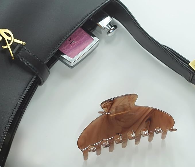 Luxury Mocha Claw Clip for Women | Our Large 4 Inch Hair Clip Creates Beautiful Half Ups, Secure Updos & Chic Daily Styles | Premium Acetate Claw with Secure Hold & Snag Free Teeth for Easy Styling