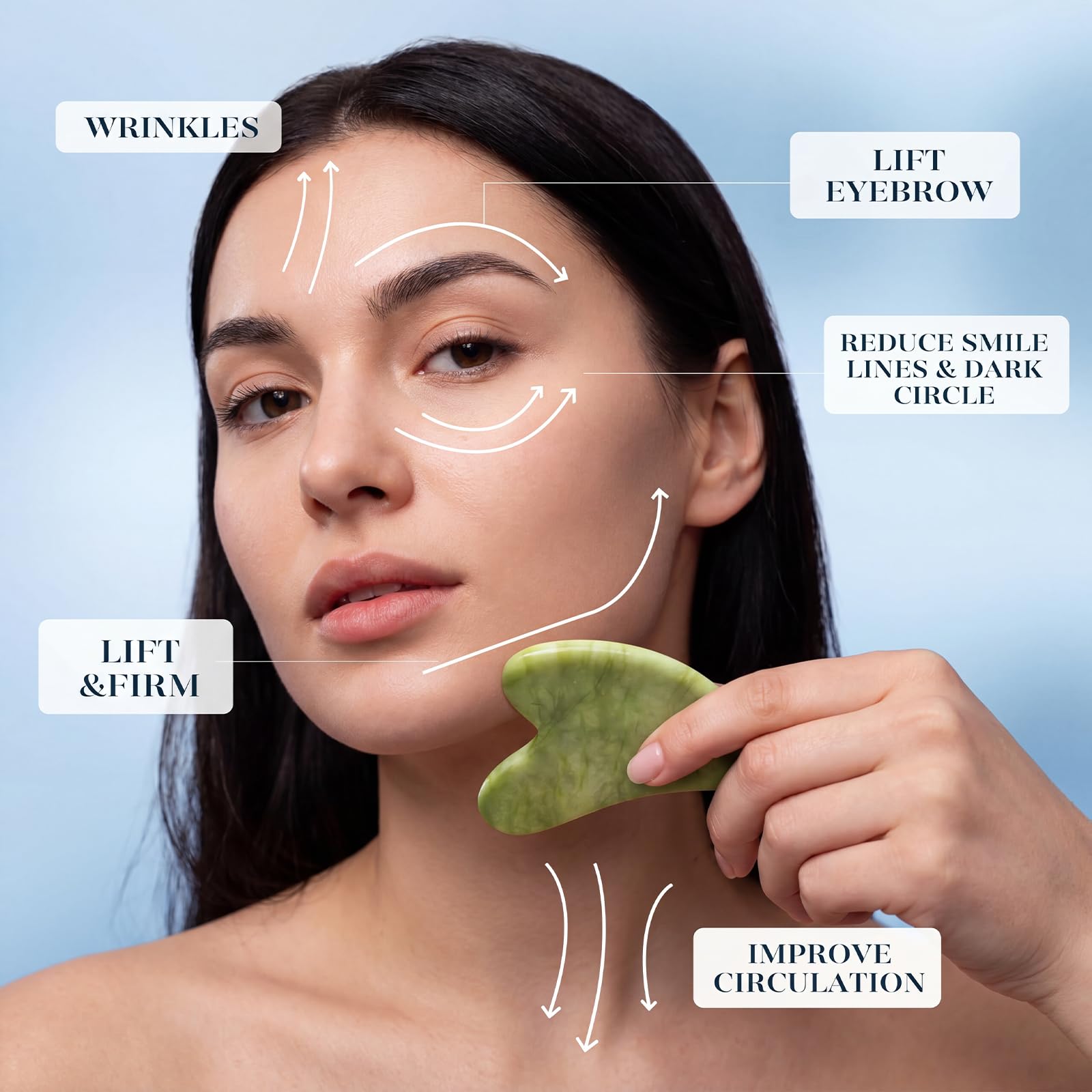 BAIMEI IcyMe Ice Roller for Face & Gua Sha Set, Depuff & Migraine Relief