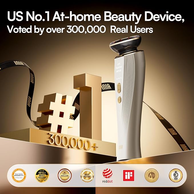 INIA 3-in-1 Red Light Therapy Beauty Device for Face & Neck Skincare